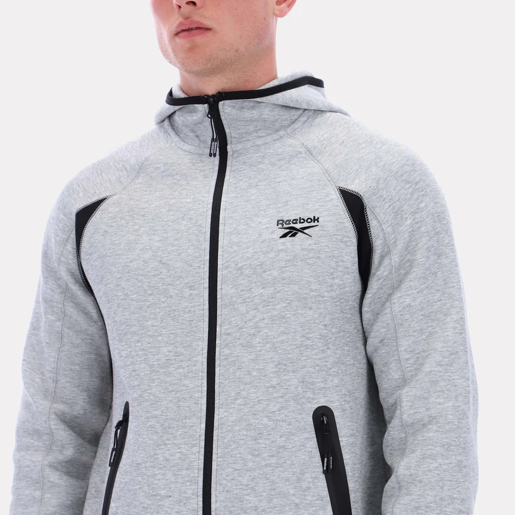 Men's Reebok Contrast Panel Zip Hoodie