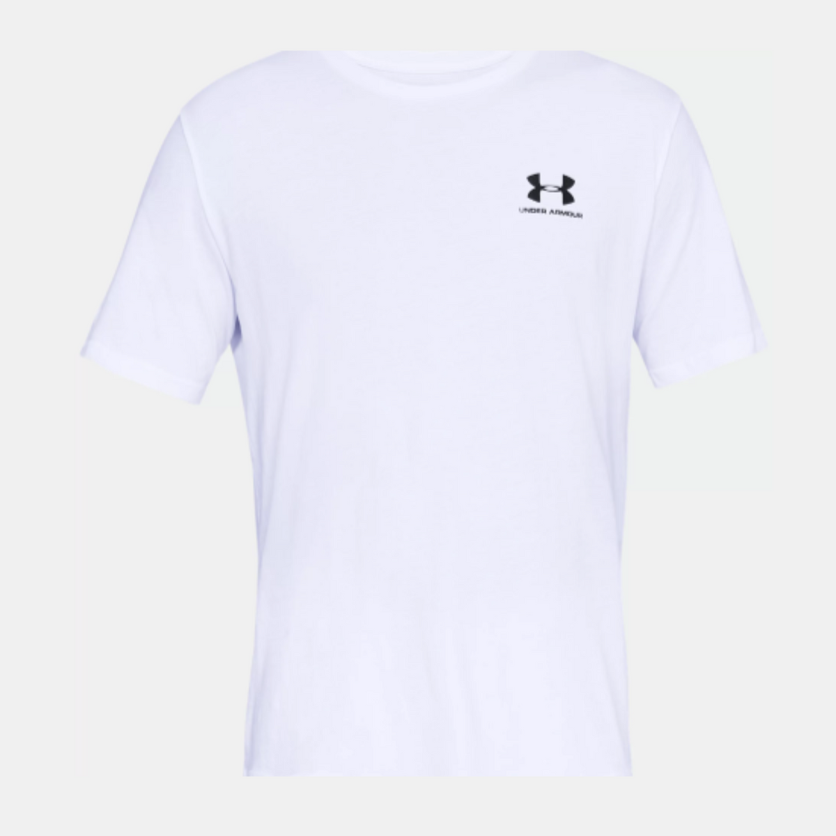 Men's Under Armour Left Chest Short Sleeve "White Black"