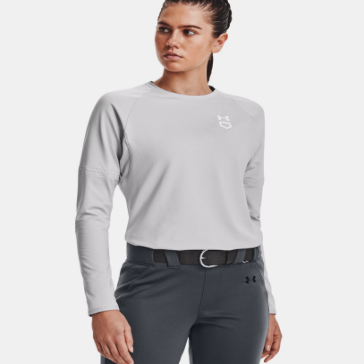Women's Under Armour Utility Waffle Crew "Halo Gray"