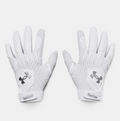 Men's Under Armour Clean Up Batting Gloves "White"