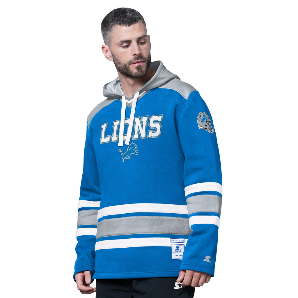 Men's Starter Detroit Lions Slap Shot Jersey