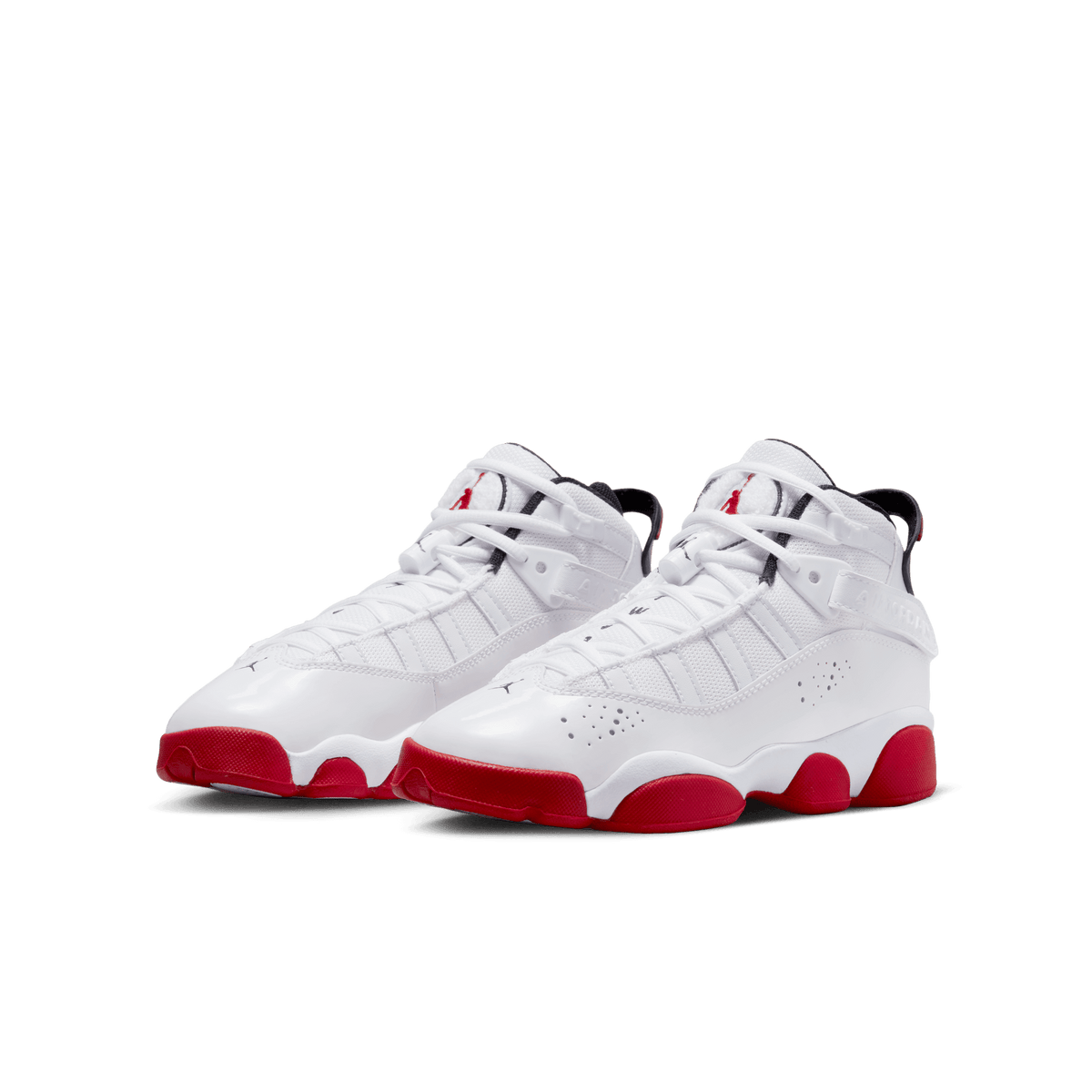 Big Kids' Jordan 6 Rings "White University Red"