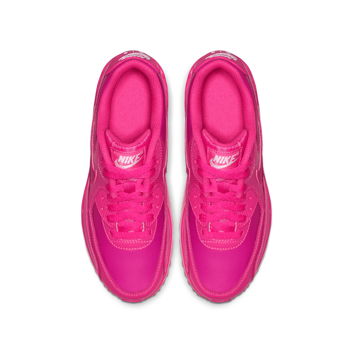 Girls' Nike Air Max 90 Leather "Laser Fuchsia"