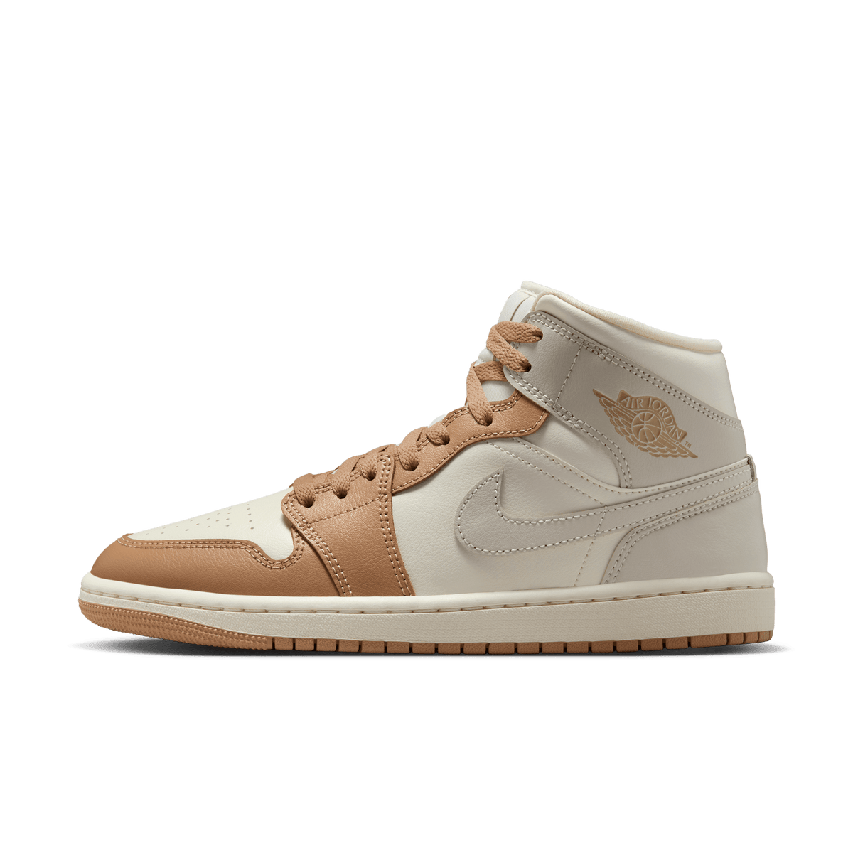 Women's Air Jordan 1 Mid "Tan Toe"