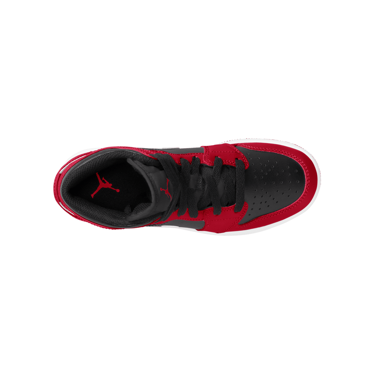 Big Kids' Air Jordan 1 Mid "Gym Red Black White"