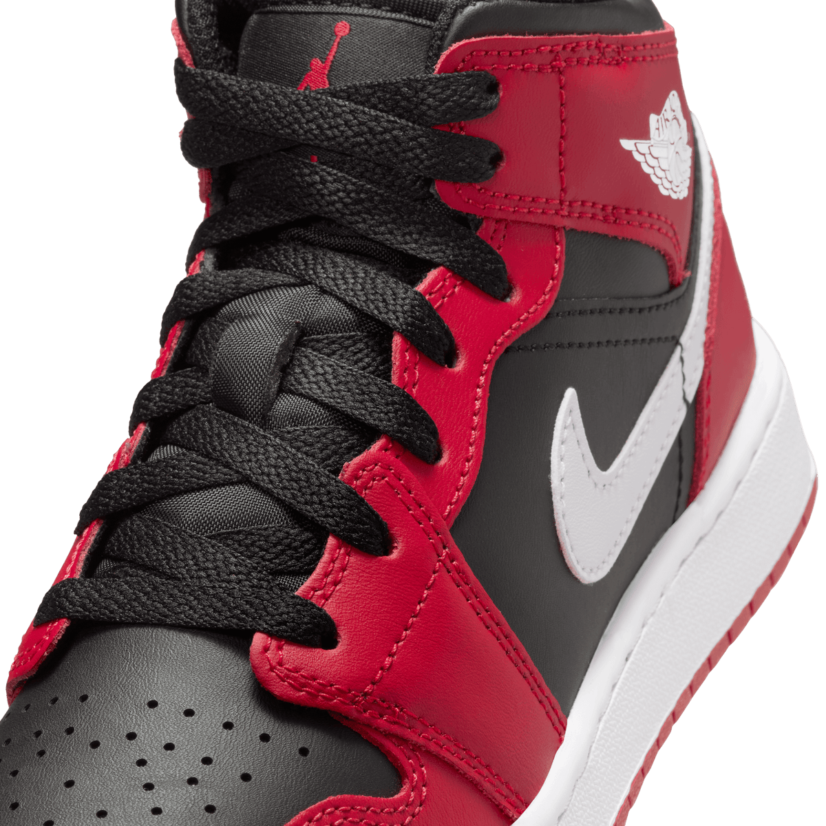 Big Kids' Air Jordan 1 Mid "Gym Red Black White"