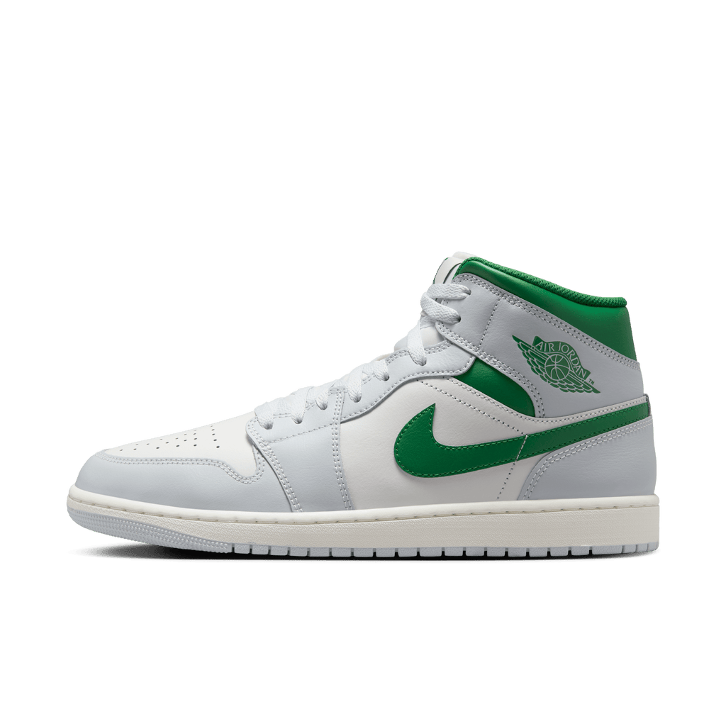 Men's Air Jordan 1 Mid "Summit White Lucky Green"