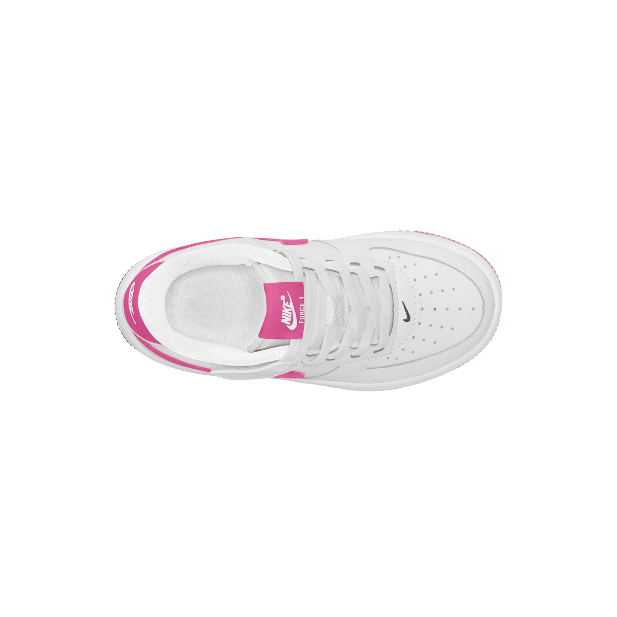Little Kids' Nike Force 1 Low EasyOn "White Laser Fuchsia"