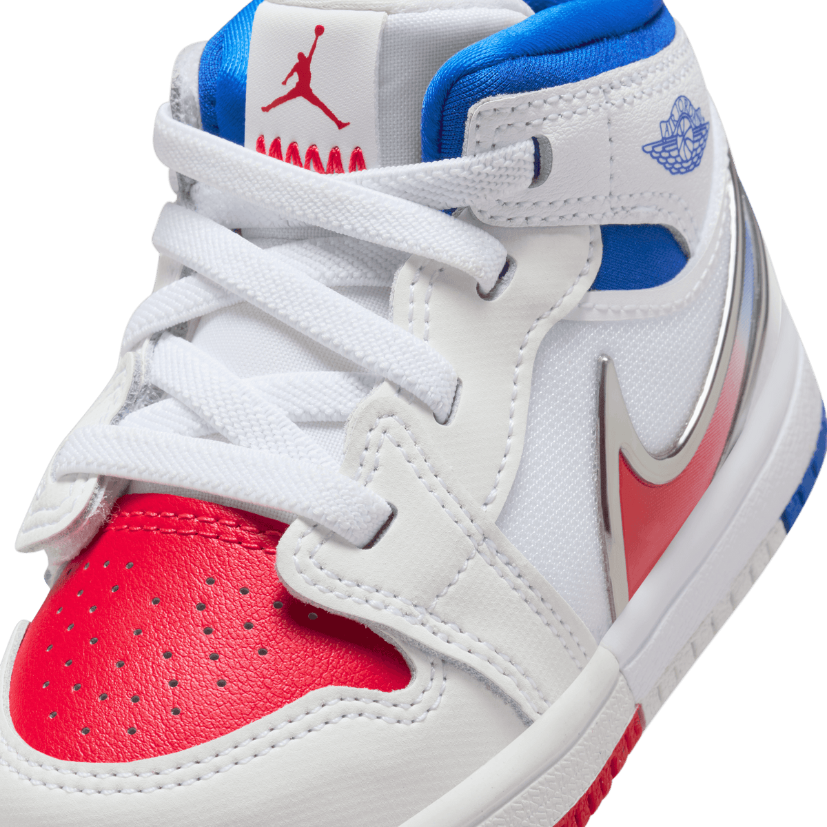 Baby/Toddler Jordan 1 Mid EasyOn "White Siren Red Blue"