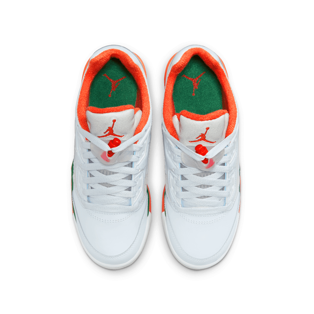 Big Kids' Air Jordan 5 Retro Low "Miami Hurricanes"