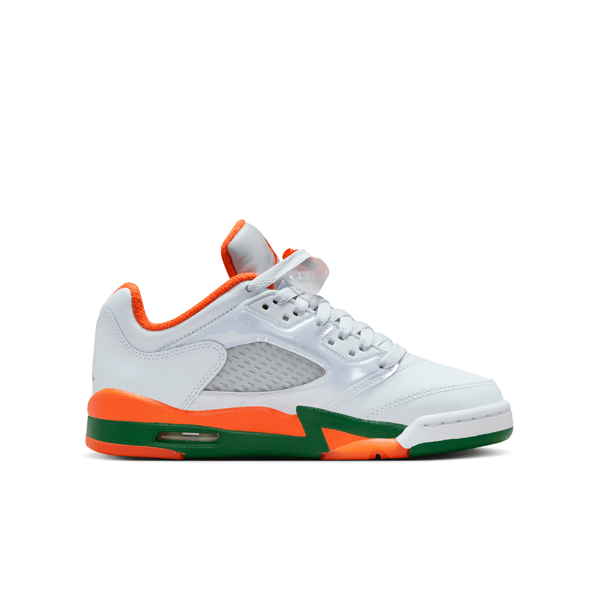 Big Kids' Air Jordan 5 Retro Low "Miami Hurricanes"