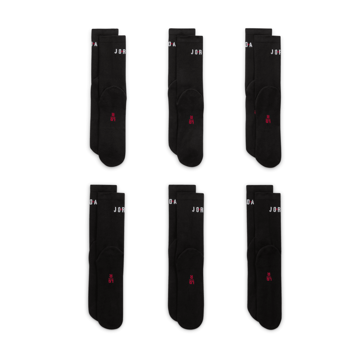 Jordan Everyday Crew Socks 6 Pairs (Unisex)