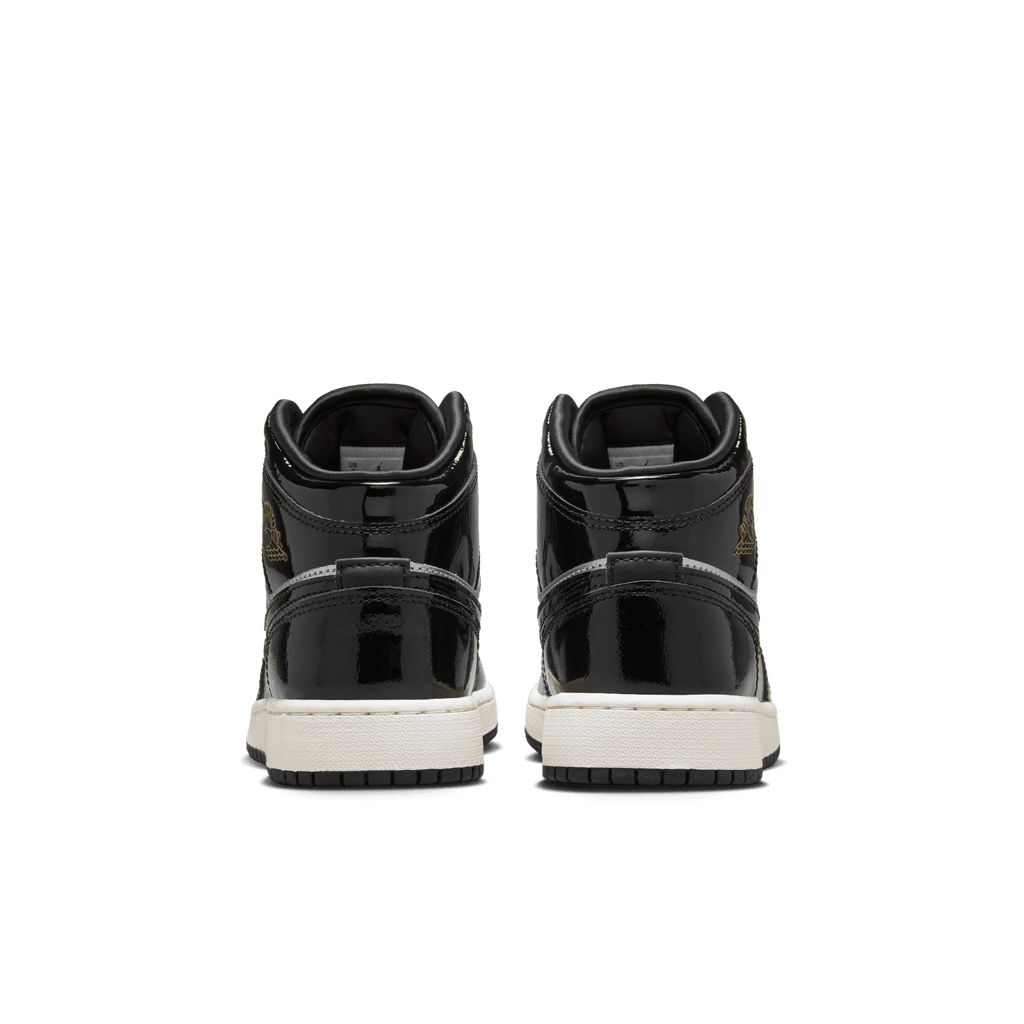 Big Kids' Air Jordan 1 Mid SE "Black Metallic Silver"