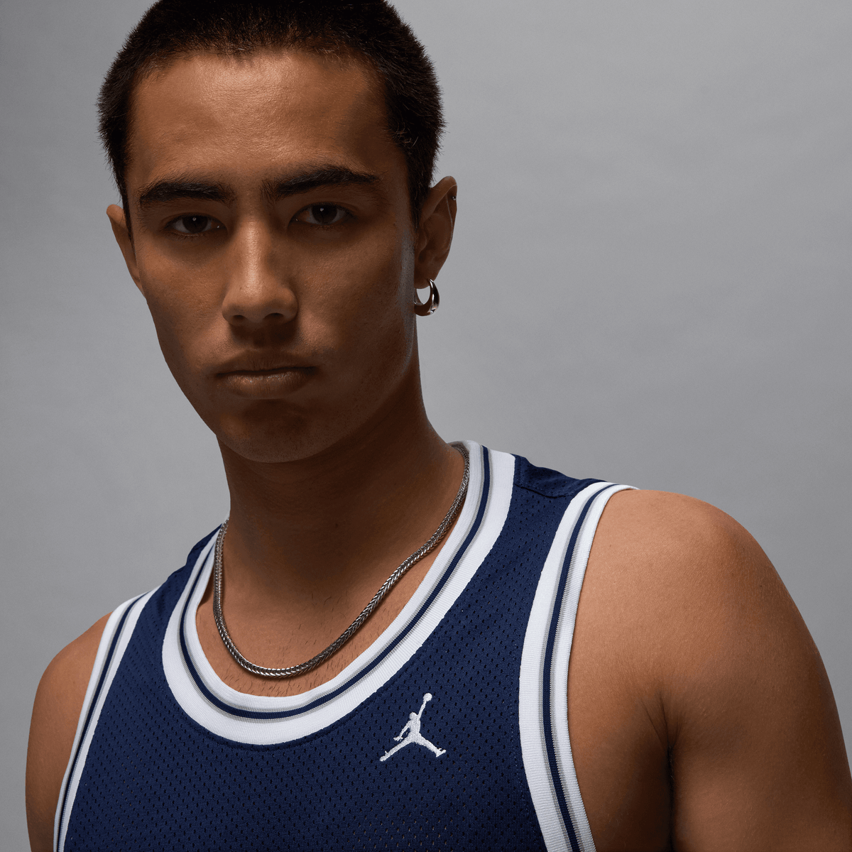 Men's Jordan Essentials Summer Jersey "Midnight Navy White"