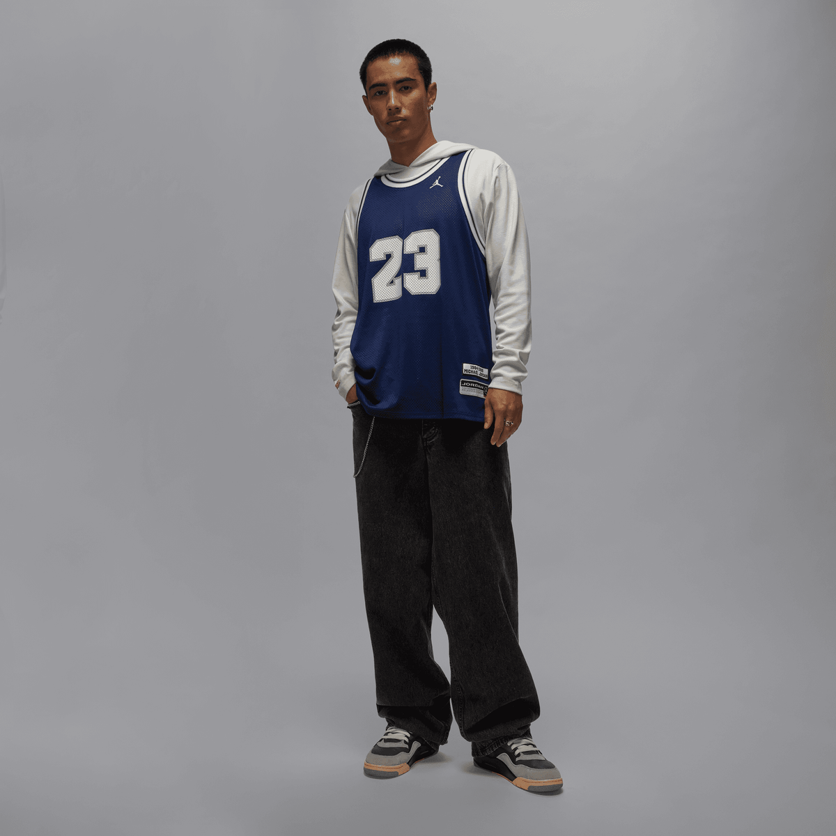 Men's Jordan Essentials Summer Jersey "Midnight Navy White"
