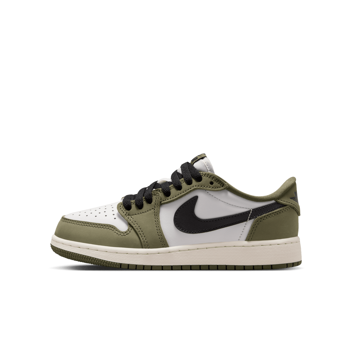 Big Kids' Air Jordan 1 Retro Low OG "Medium Olive"