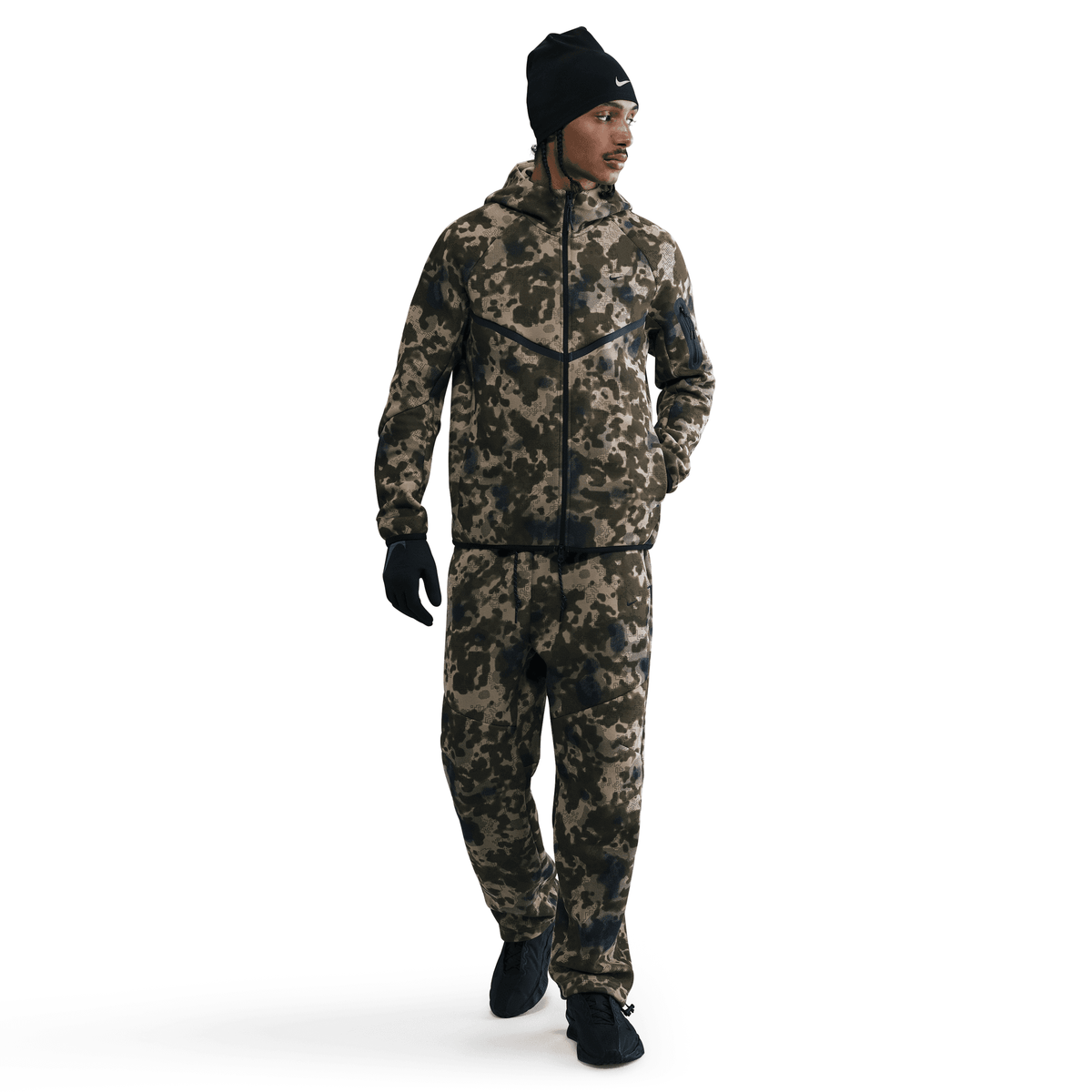 Men's Nike Tech  Full-Zip Fleece Camo Windrunner Jackets
