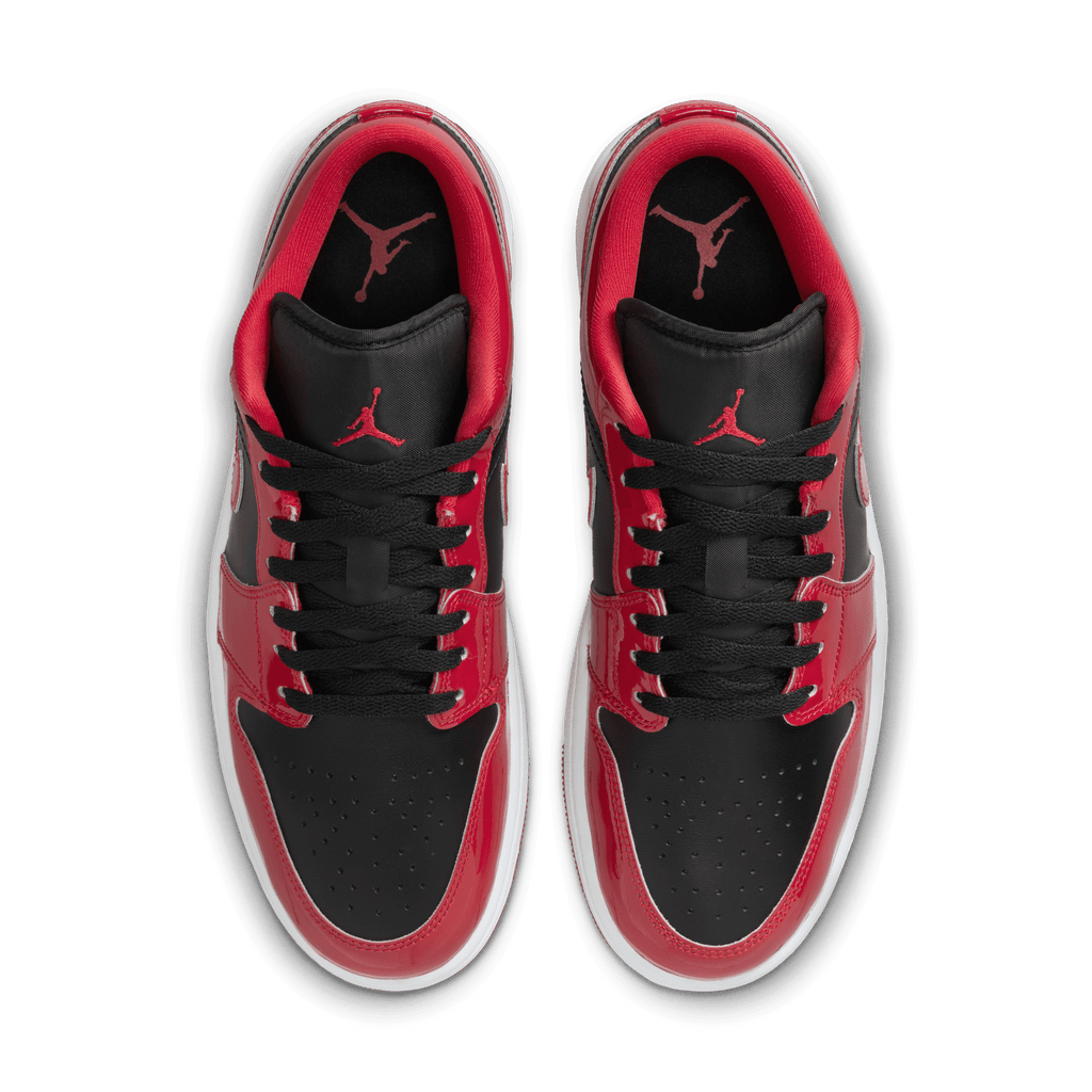 Men's Air Jordan 1 Low SE Shoes "Patent Varsity Red Black"