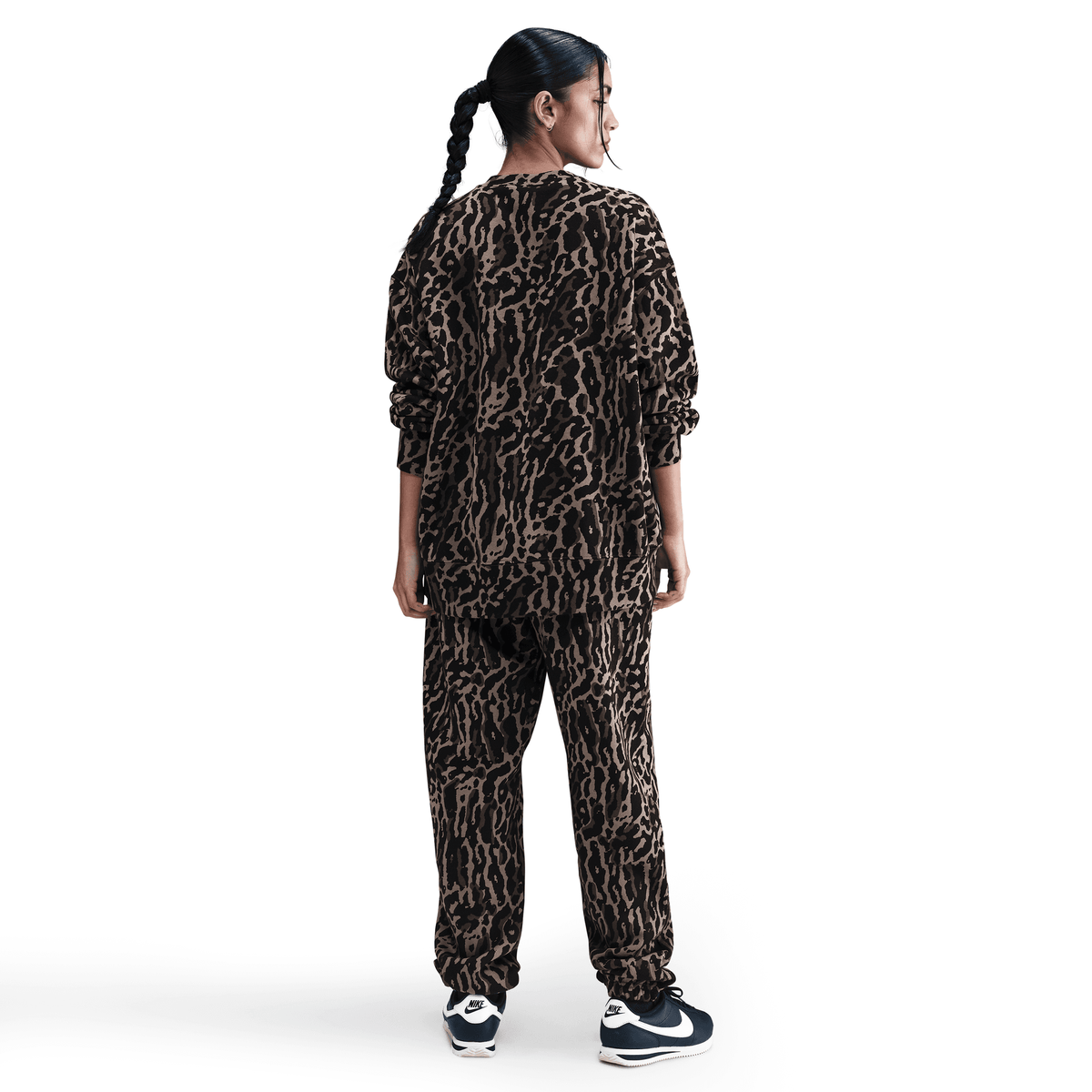 Women's Nike Sportswear Phoenix Fleece Oversized Printed Crew-Neck Sweatshirt