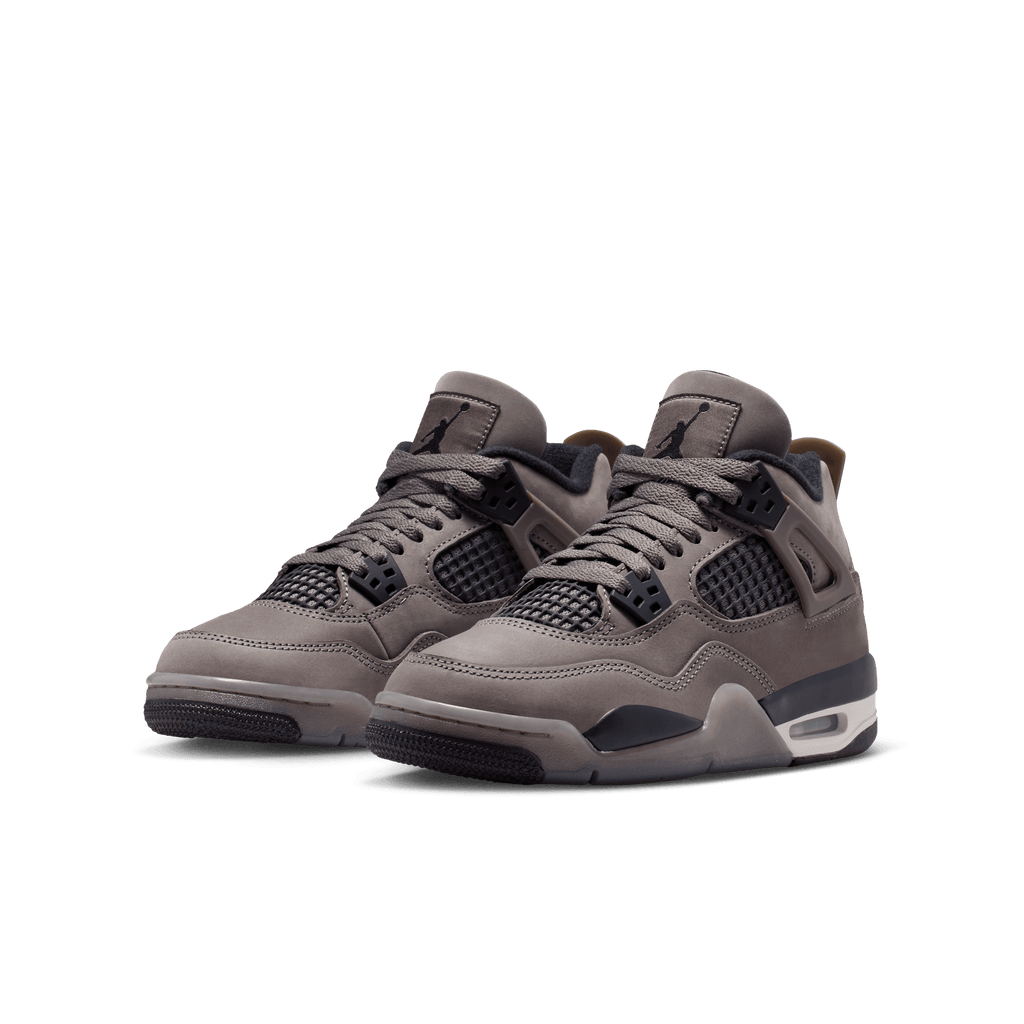 Big Kids' Air Jordan 4 Retro "Cave Stone and Black"