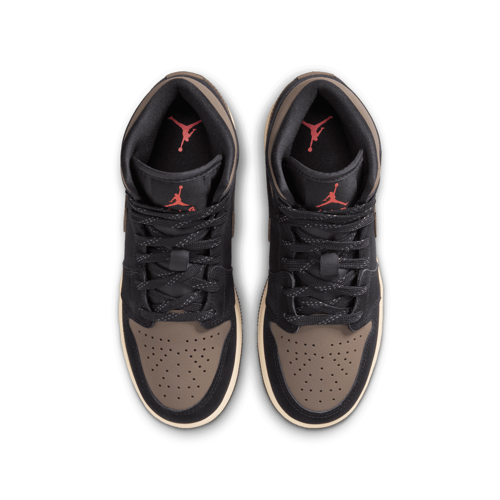 Big Kids' Air Jordan 1 Mid SE "Black Olive Grey"