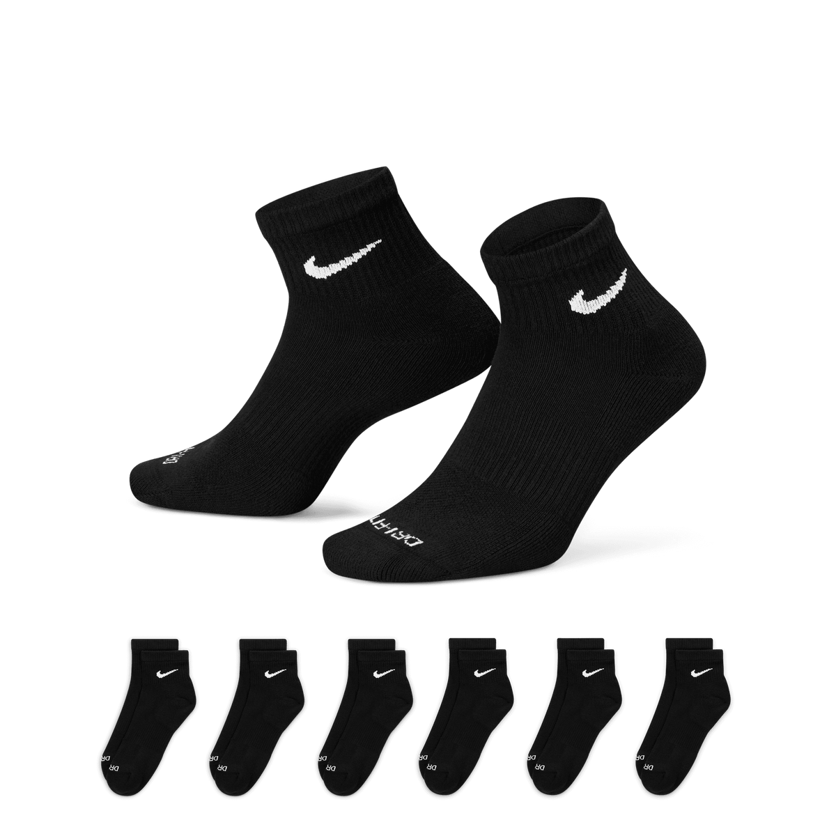 Nike Everyday Plus Cushioned Training Ankle Socks (6 Pairs) "Unisex"