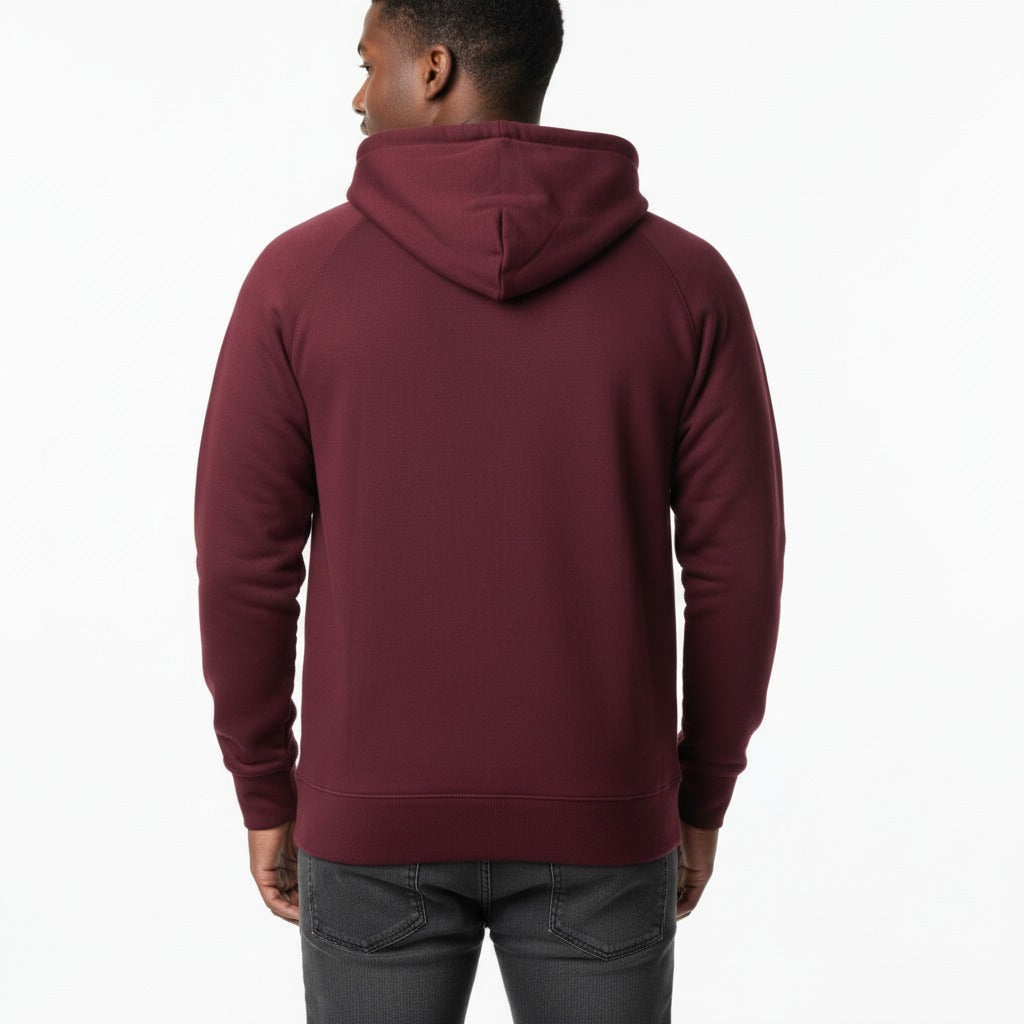 Men's The Closet Inc. Zip Fleece Top (Burgundy)