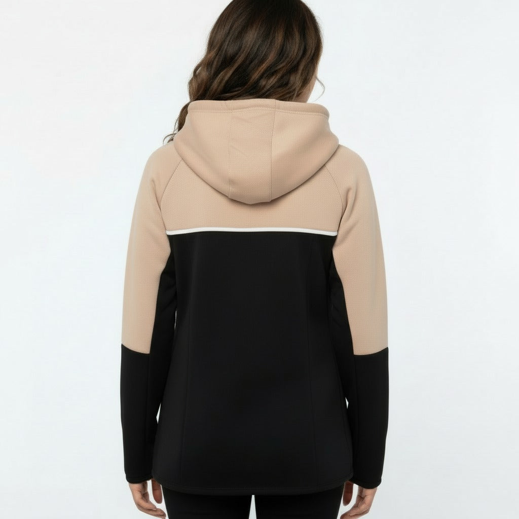 Women's TCI Tech Fleece Zip Hoodie (Sand/Black)
