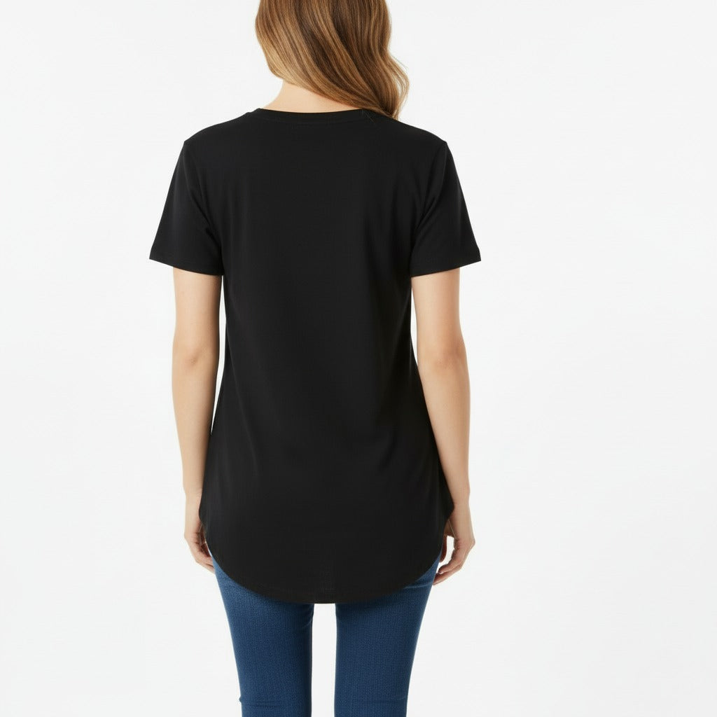 The Closet Inc Women T-Shirt “ Black Plain
