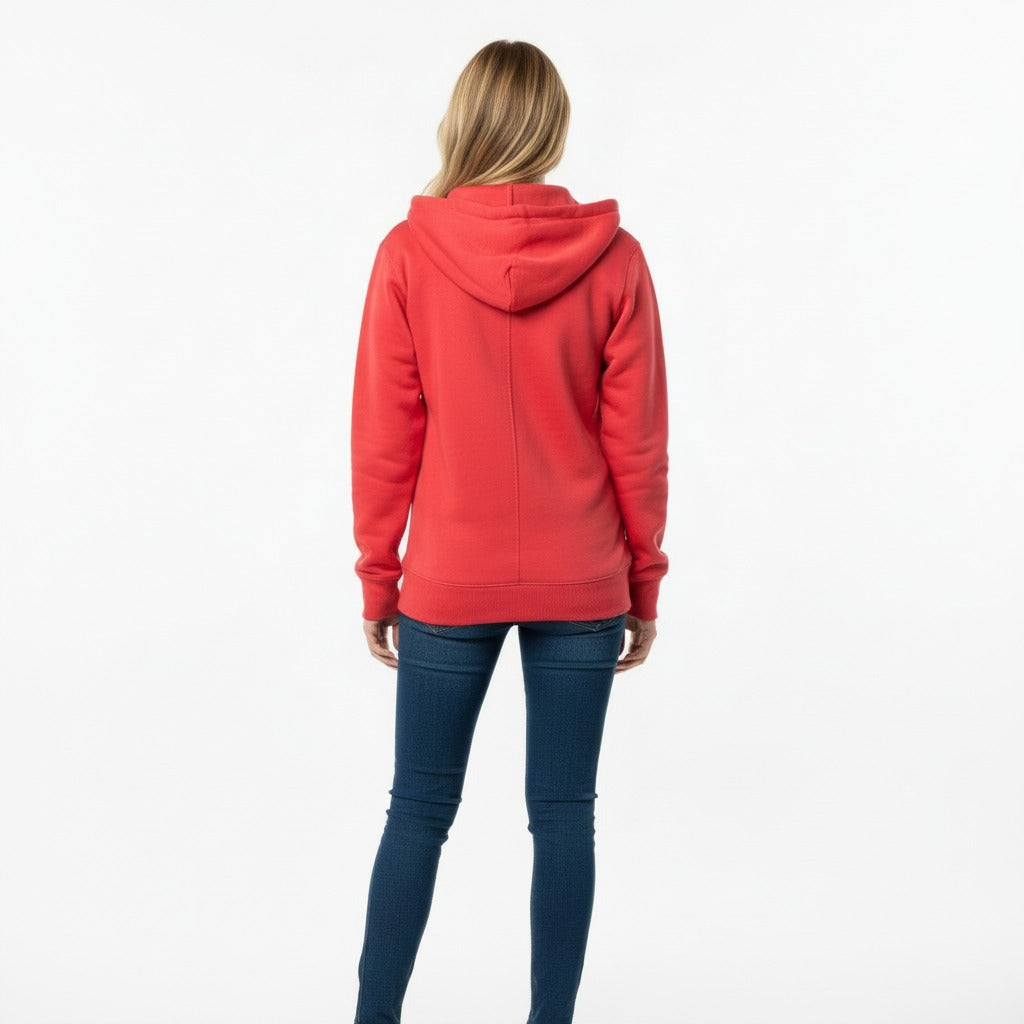 The Closet Inc Womens Fleece Zipper Rose With Black "C"