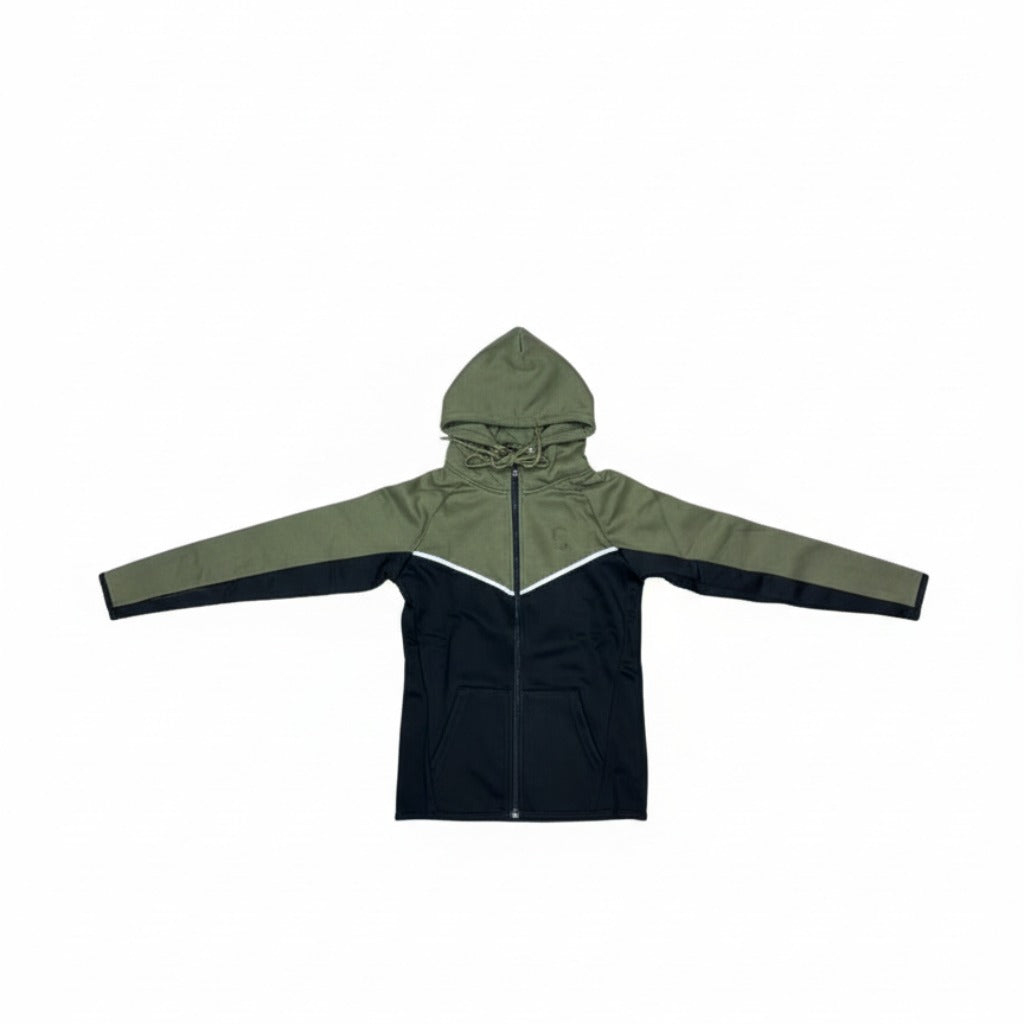Women's TCI Tech Fleece Zip Hoodie (Green/Black)