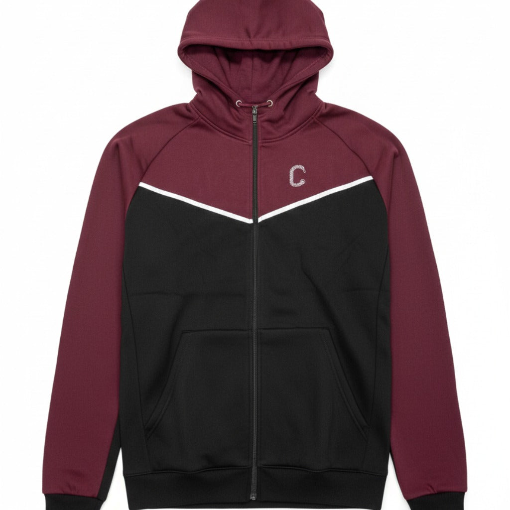 Men's The Closet Inc. Tech Fleece Top (Black/Burgundy)