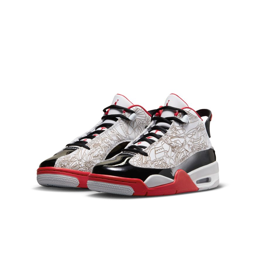 Big Kids' Air Jordan Dub Zero "White Varsity Red"