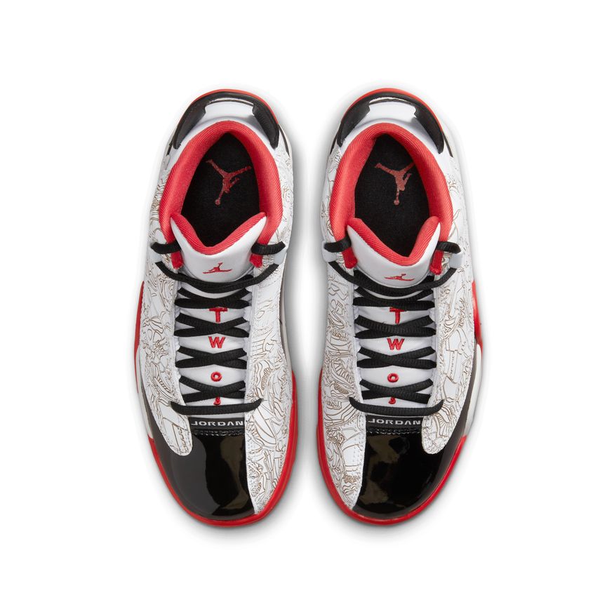 Big Kids' Air Jordan Dub Zero "White Varsity Red"