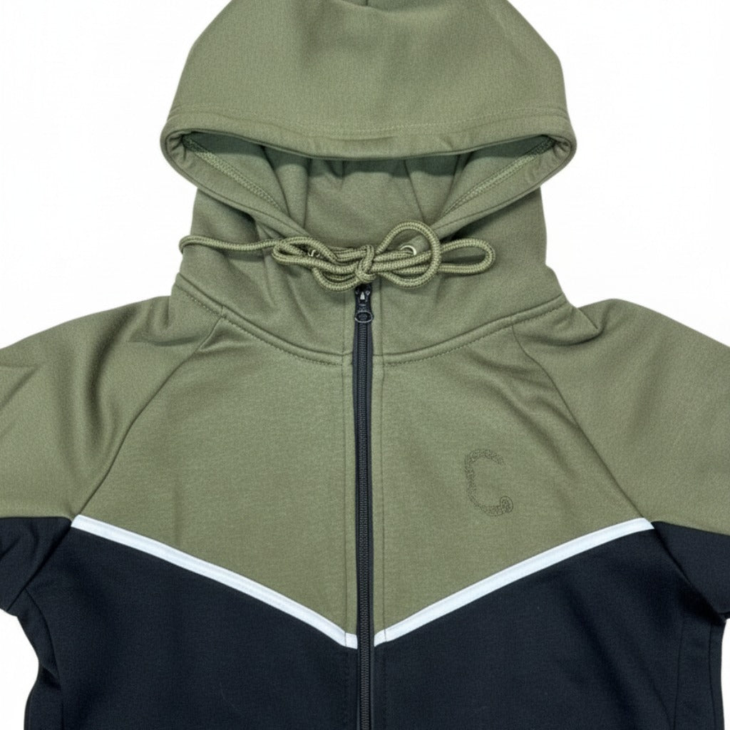 Women's TCI Tech Fleece Zip Hoodie (Green/Black)