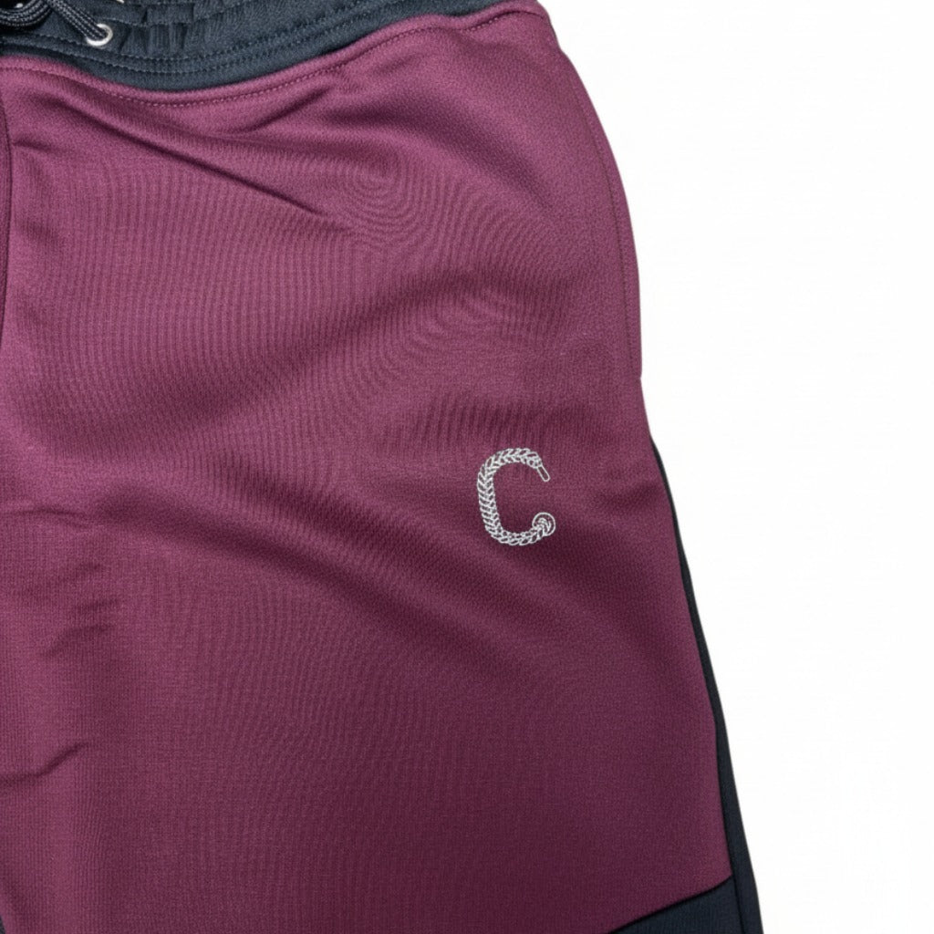 Men's The Closet Inc. Tech Fleece Zip Pants (Black/Burgundy)