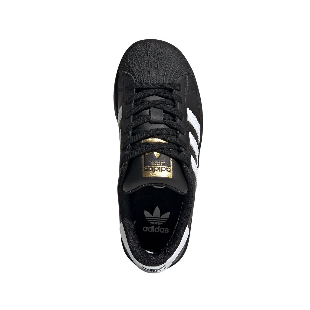 Little Kids' Adidas Superstar C " Core Black Cloud White"