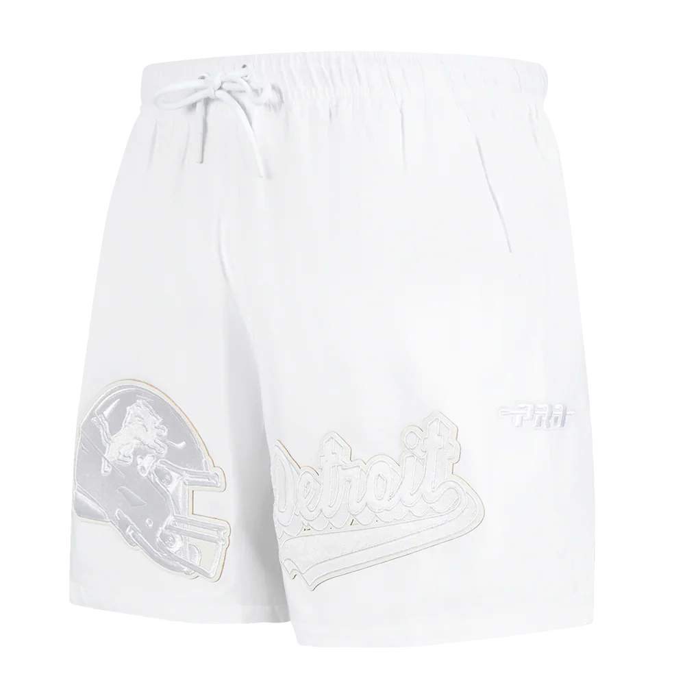 Men's Pro Standard NFL Detroit Lions White Out Woven Shorts