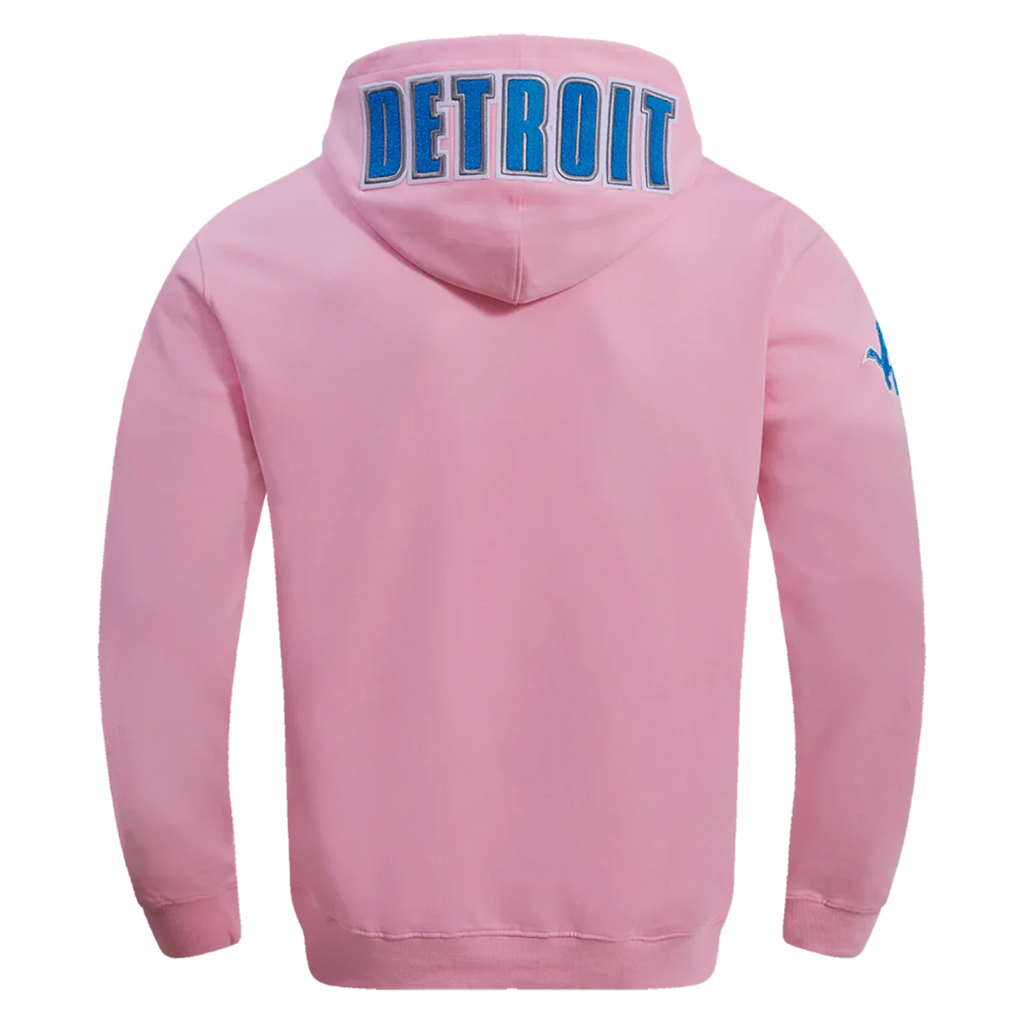 Men's/Women's Pro Standard Detroit Lions Classic Chenille NFL PO Hoodie "Pink"
