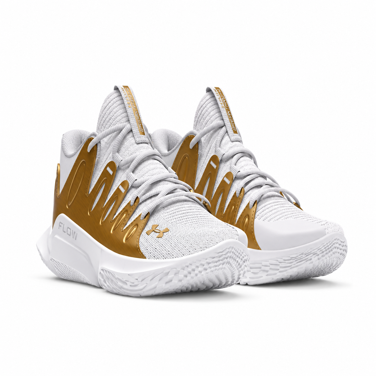Women's Under Armour Flow Breakthru 4 Basketball "White Metallic Gold"
