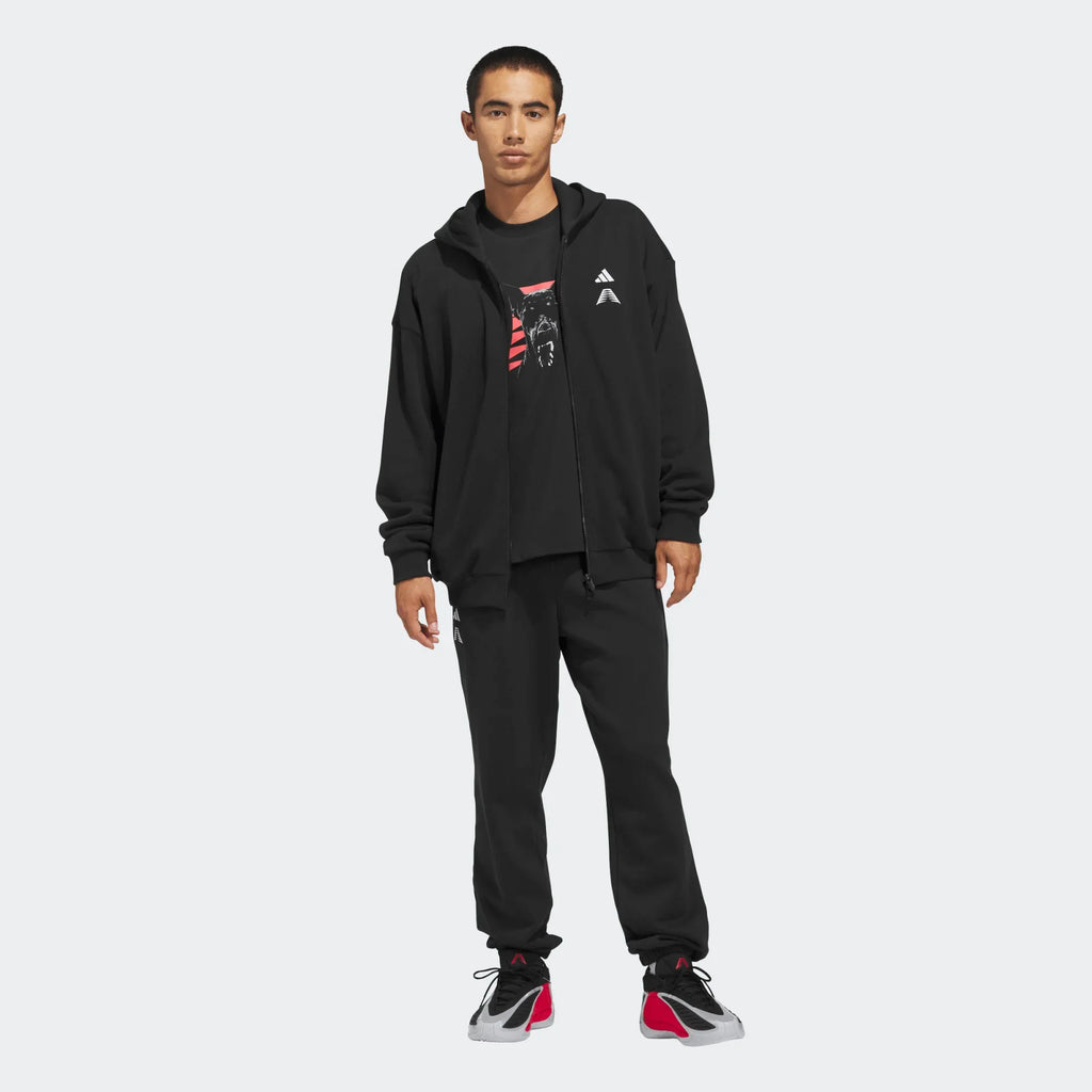 Men's Adidas Anthony Edwards Foundation Full Zip Hoody Loose Fit "Unisex"