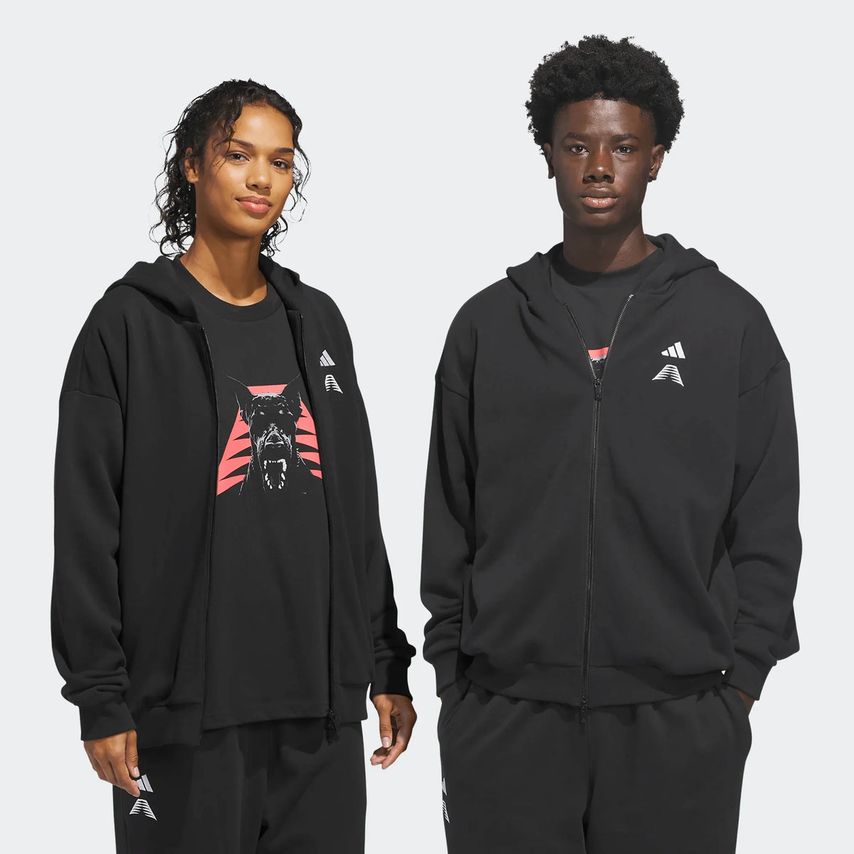 Men's Adidas Anthony Edwards Foundation Full Zip Hoody Loose Fit "Unisex"
