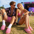 The Closet Inc Slides (Pink W Wh)