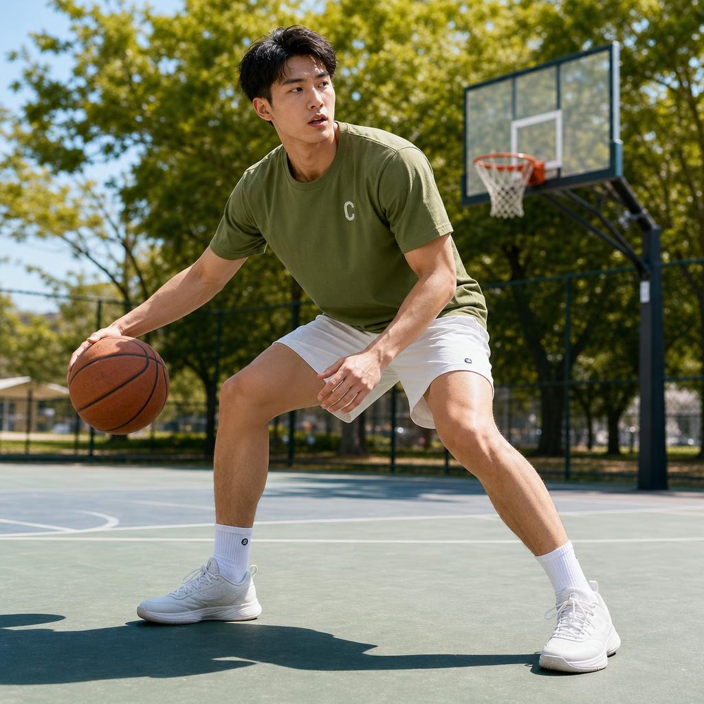 Men's The Closet Inc. Plain T-Shirt (Green-Wht Logo)
