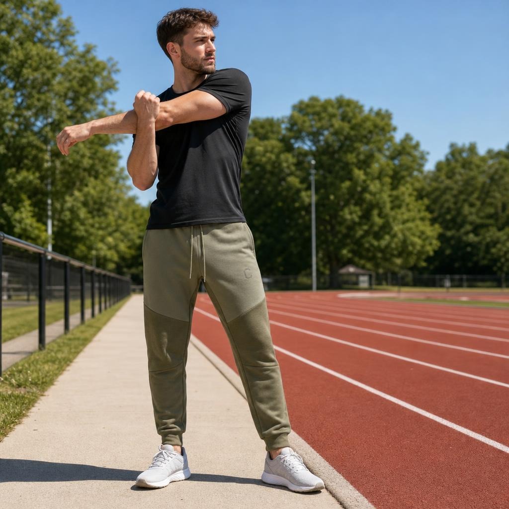 Men's The Closet Inc. Tech Fleece Zip Pants (D-Green/L-Green)