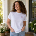 Women's The Closet Inc. White Tee Basic (RED)