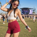 Women's TCI Maroon Shorts (BLK)