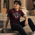 Men's The Closet Inc Curved Hem T-Shirts "Burgundy"