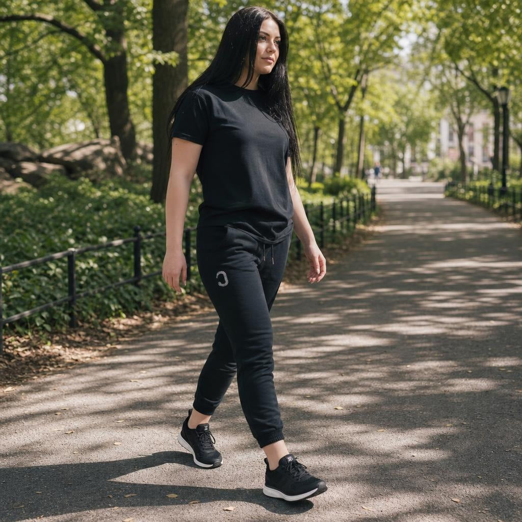 Womens The Closet Inc. T-Shirt Black With Clear C