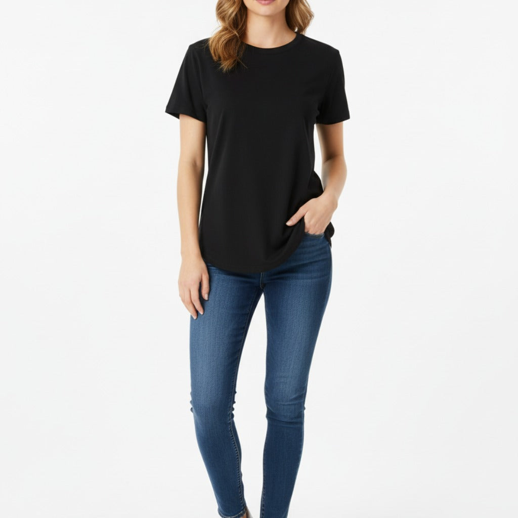 The Closet Inc Women T-Shirt “ Black Plain